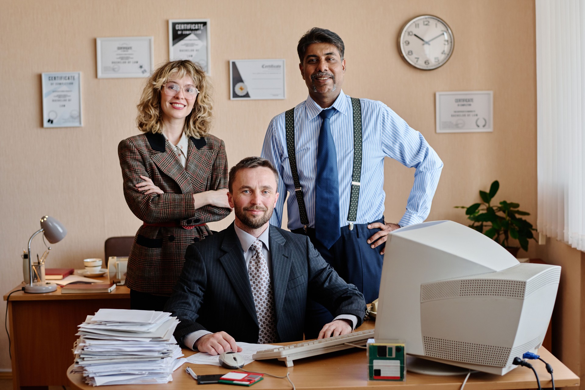 Group of Business Professionals in Office Setting